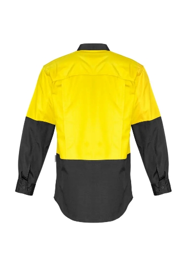 Picture of Syzmik, Mens Rugged Cooling Hi Vis Spliced L/S Shirt